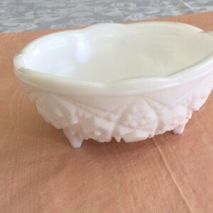 Milk Glass Vintage Bowl color white makes a great candy dish